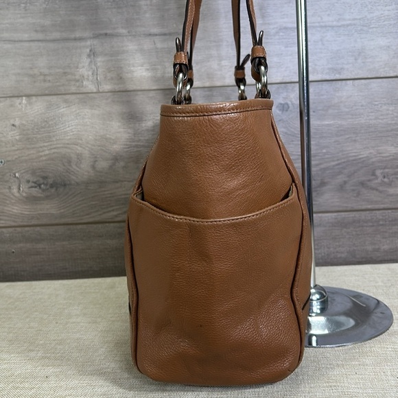 Coach F29898 Brown Leather Park Carrie Tote - Picture 5 of 11